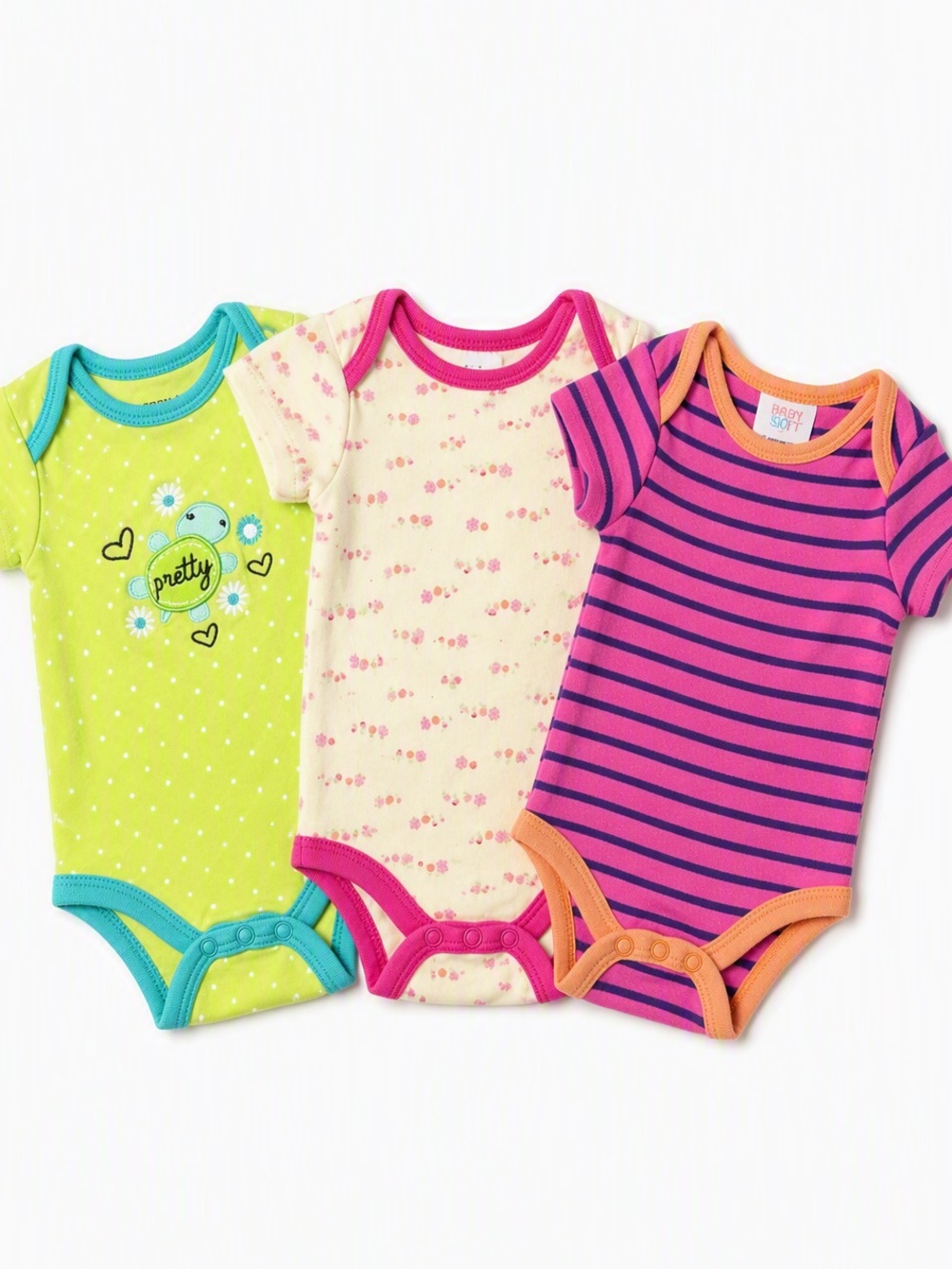 Vintage 90s Buster Brown Bada Boom Chikitoe Polka Dot Bodysuit Bundle 3pcs 3-6m